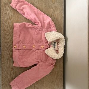 OshKosh B'gosh Pink Kids Jean Jacket with Cream Collar